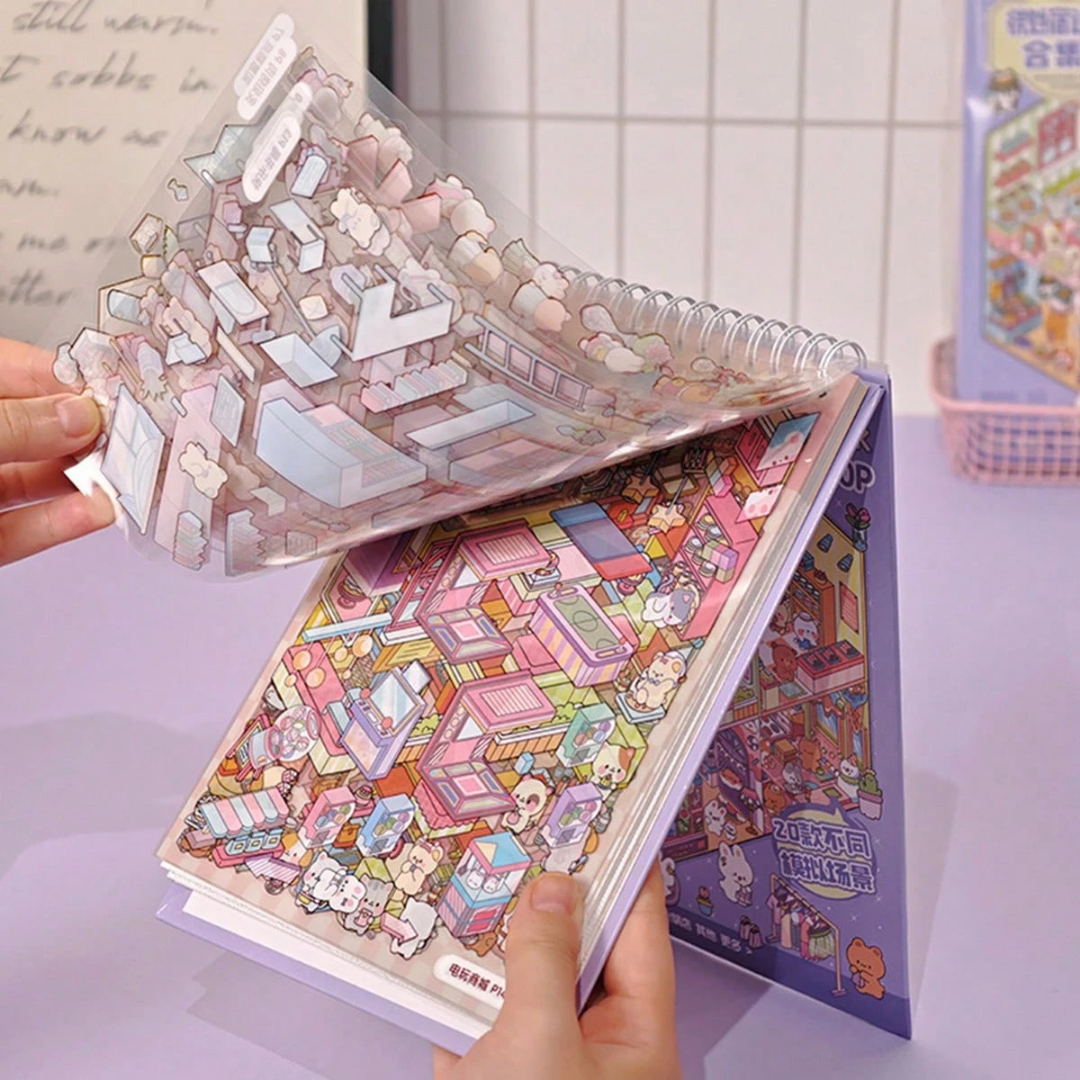 Libreta Antiestrés con Stickers Kawaii
