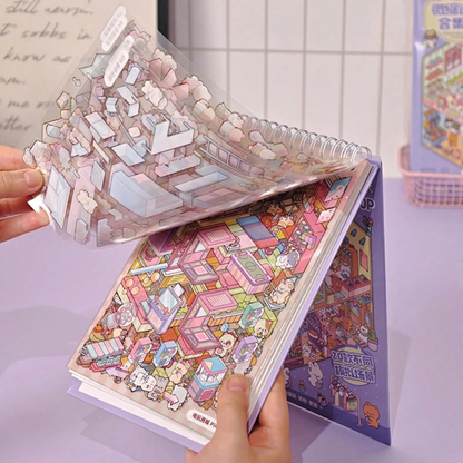 Libreta Antiestrés con Stickers Kawaii
